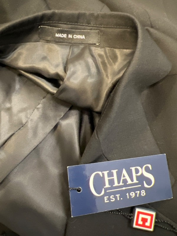 Chaps Men’s Black Wool Long Sleeve 2 Button Blazer Jacket - 42 Long image 3