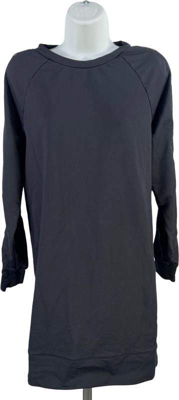 Athleta Women’s Black Snappy Long Sleeve Sweatshirt Dress - S