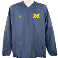 Nike Air Jordan Men's Blue University Of Michigan Vented Windbreaker Jacket - L