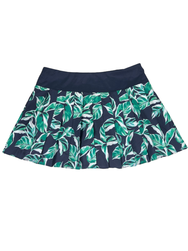 Tommy Bahama Women's Blue/Green Pull On Everyday Active Pleated Skort - L image 2