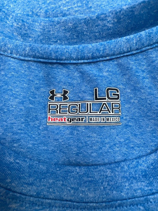 Under Armour Men’s Blue HeatGear Short Sleeve Run Athletic T-Shirt - L image 3