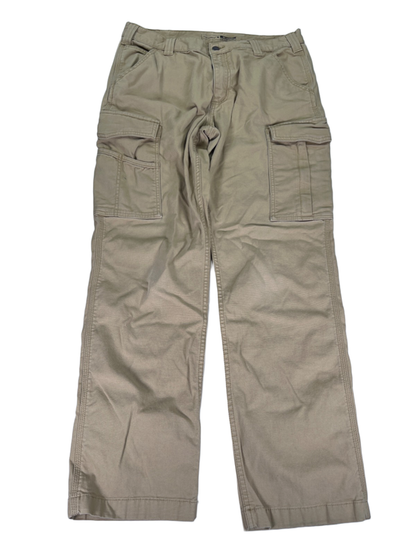 Carhartt Men's Tan Relaxed Fit Cargo Work Pants - 34x32