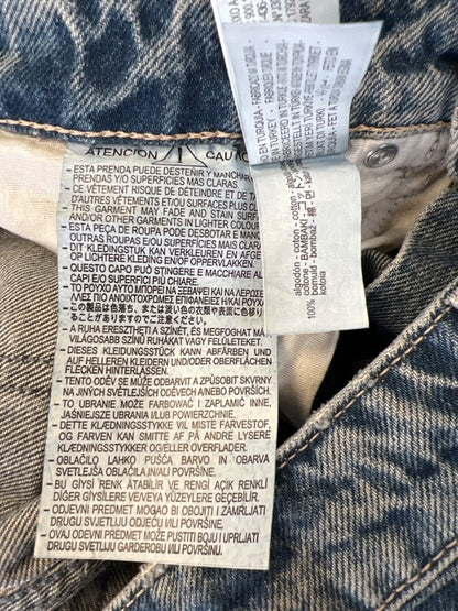 Zara Women's Medium Wash Wide Leg Full Length Mid Rise Denim Jeans - 4 image 4