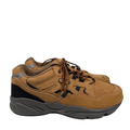 Propet Men's Brown Suede Stabillity Walker Lace Up Walking Sneakers - 11