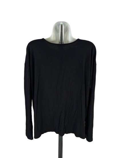 J.Jill Wearever Collection Women's Black Women's Black Long Sleeve Shirt - L image 2