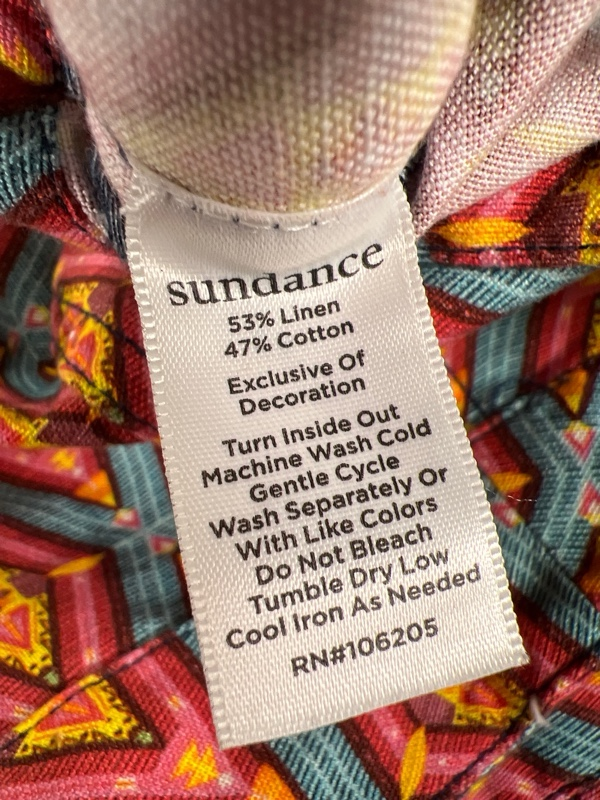 Sundance Women's Red/Blue Kalini Linen Blend Shorts - XL Petite image 4