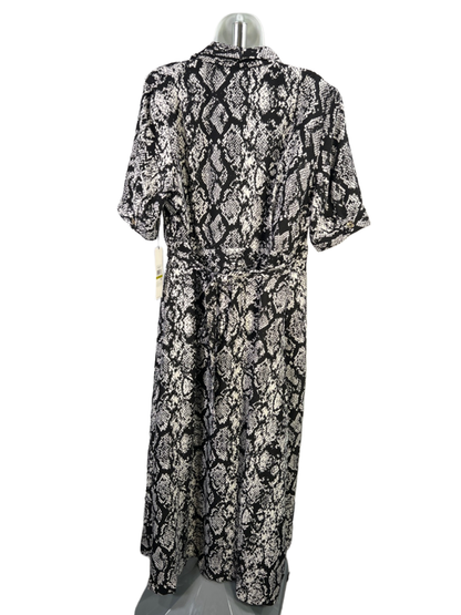 Calvin Klein Women's Black/White Snakeskin Marjo Wrap Maxi Dress - 14 image 2