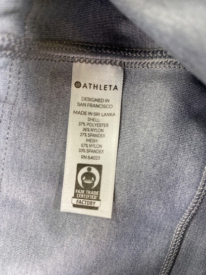 Athleta Women's Gray Mesh Side Up For Anything Cropped Athletic Leggings - S image 4