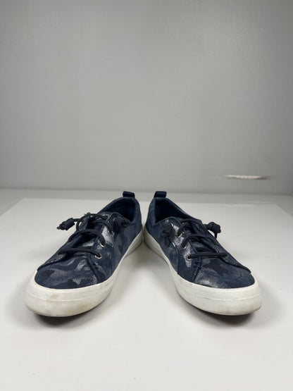 Sperry Women's Blue Metallic Crest Vibe Camo Slip On Sneakers - 8 image 6
