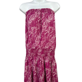 Ramy Brook Women's Purple Silk Printed Bart Strapless Mini Dress - L