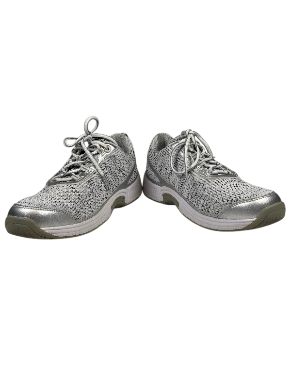Orthofeet Women's Gray Bio Feet Lace Up Comfort Athletic Shoes - 7 image 6
