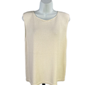 Chico's Women's Beige Design Sleeveless Knit Vest Top - 3/US XL