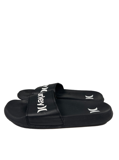 Hurley Men's Black/White Basic Logo Slide On Sandals - 10 image 5