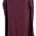 White House Black Market Women’s Burgundy Cold Shoulder Shirt Dress - S