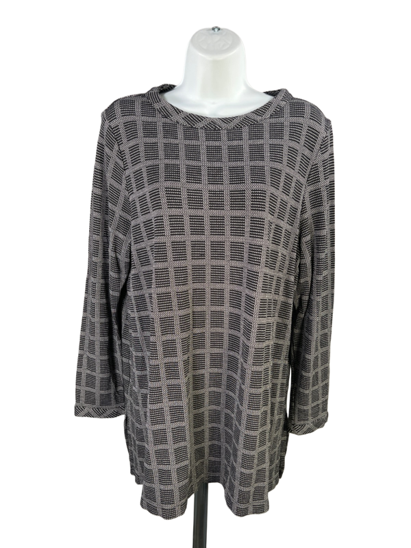 J.Jill Wearever Collection Women's Black Long Sleeve Tunic Shirt - L