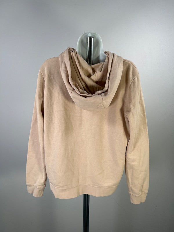 Nike Women's Beige Sportswear Club Fleece Lined Pullover Hoodie Sweatshirt - L image 2