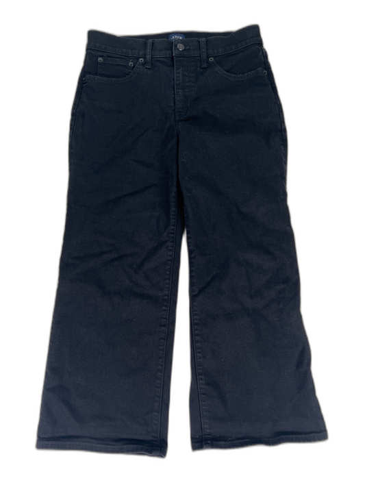 J.Crew Women's Black Wide Leg Crop Denim Jeans - 28 Petite