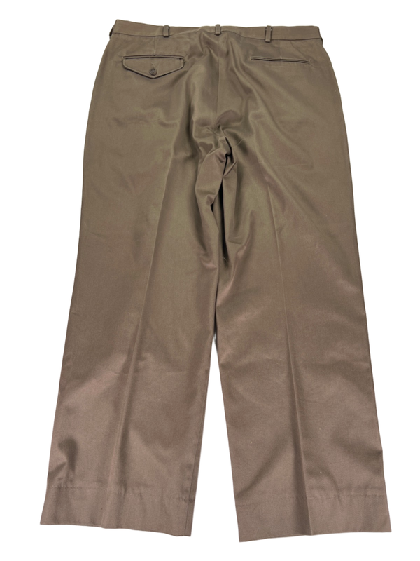 Lands End Men's Brown Chino Pleated Front Dress Pants - 38x28 image 2