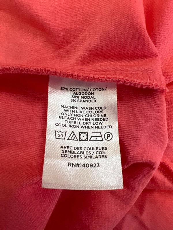 LOFT Women's Pink Short Sleeve Faux Wrap Stretch Soft Dress - XL image 4