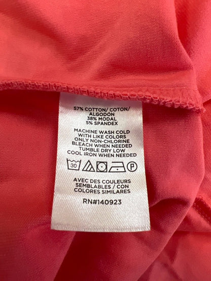 LOFT Women's Pink Short Sleeve Faux Wrap Stretch Soft Dress - XL image 4