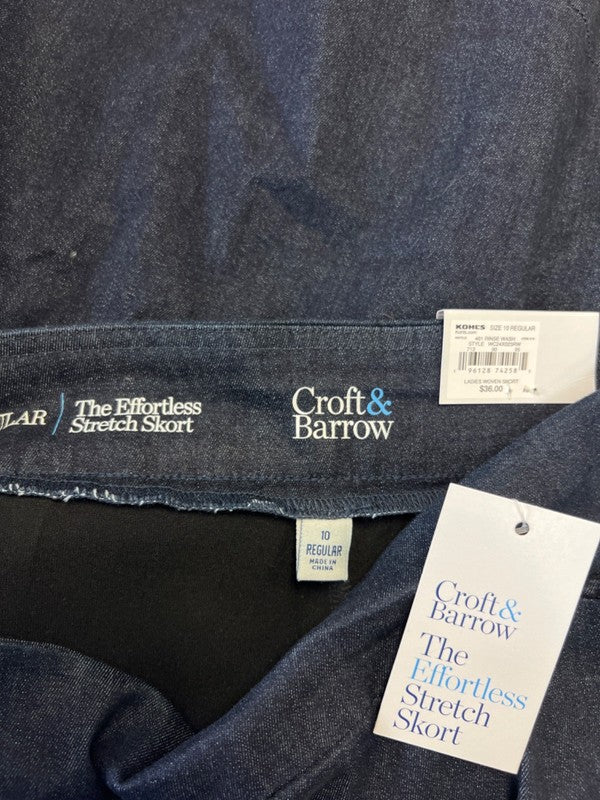Croft and Barrow Women's Blue The Effortless Stretch Straight Skirt - 10 image 3