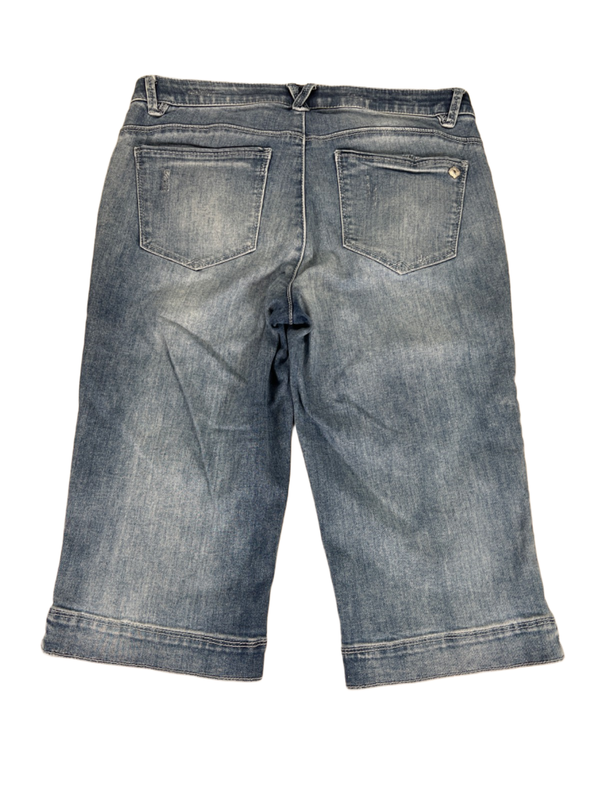 Democracy Women's Light Wash Bermuda Stretch Denim Jean Shorts - 10 Petite image 2
