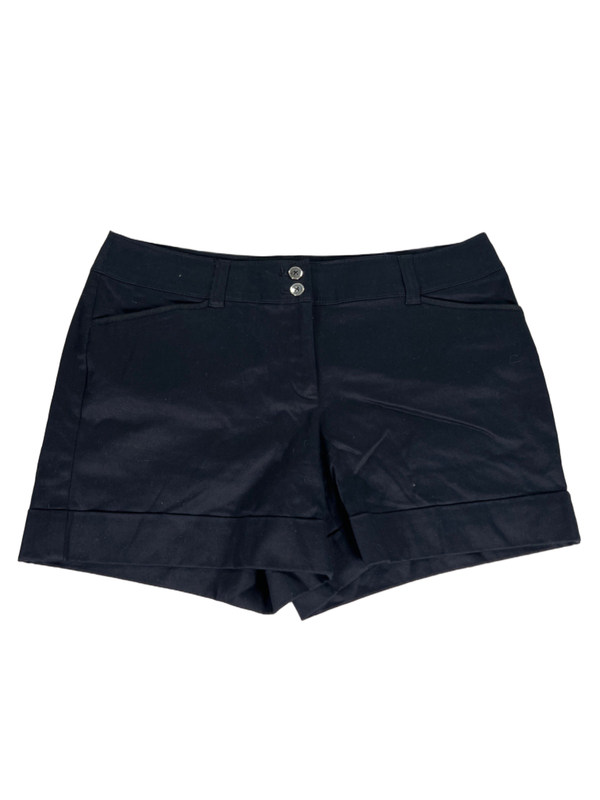 White House Black Market Women's Black Basic Cuffed Shorts - 10