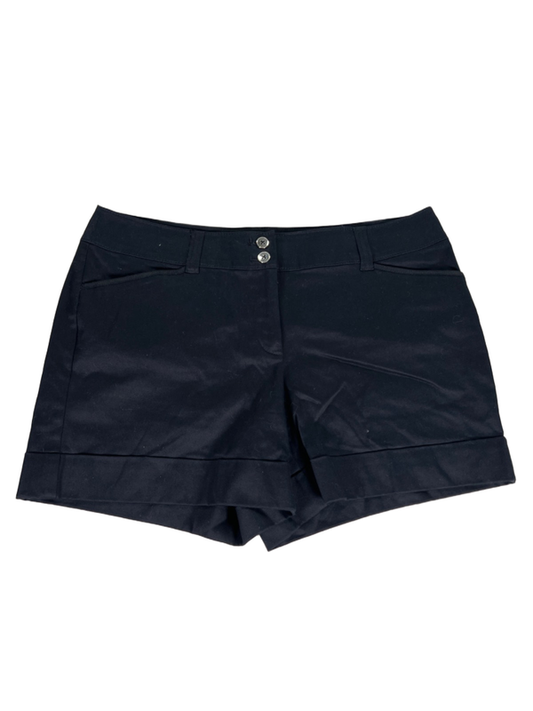 White House Black Market Women's Black Basic Cuffed Shorts - 10