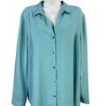 J.Jill Women's Blue Long Sleeve Button Up Blouse - L