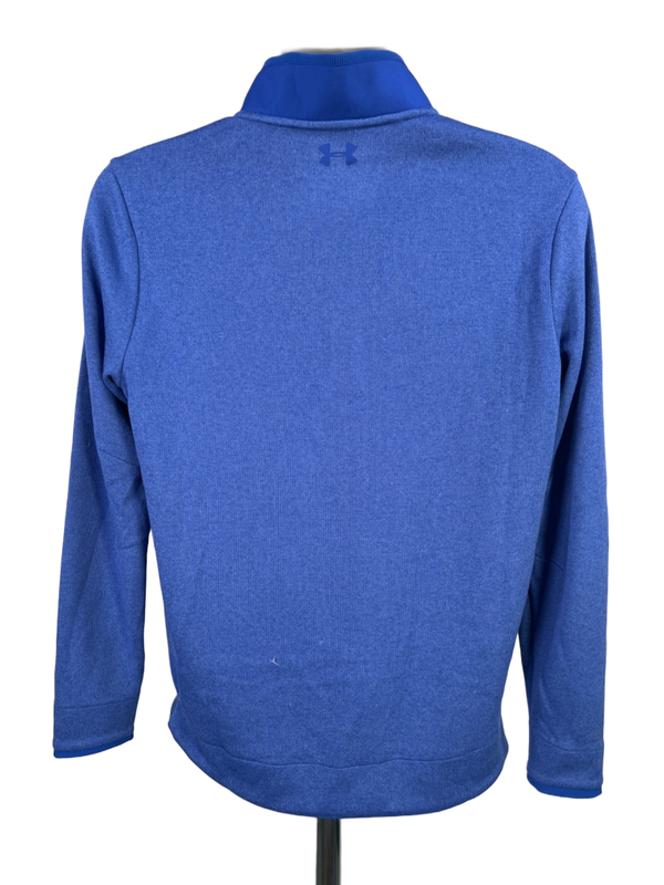 Under Armour Men's Blue Coldgear Quarter Snap Button Golf Jacket - M image 2