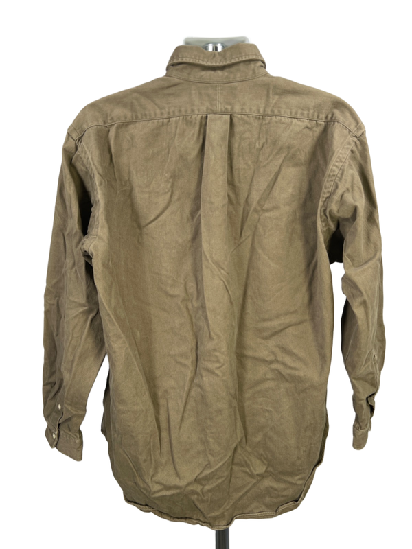 Ralph Lauren Men's Green Twill Long Sleeve Button Up Shirt - L image 2