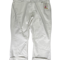 Levi's Women's White Signature Gold Mid Rise Capri Cuffed Denim Jeans - 20