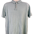 Tommy Bahama Men's Blue/White Striped Short Sleeve Polo Shirt - L