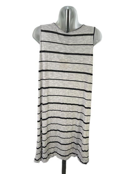 Comfy USA Women's Gray Striped Sleeveless Coverup Dress - L image 2