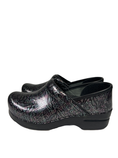 Dansko Women's Black Metallic Patent Leather Professional Work Clogs - 7.5/8 image 5