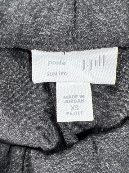 J.Jill Women's Gray Ponte Slim Leg Pull On Leggings - XS Petite image 3
