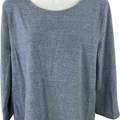 W5 Women’s Blue 3/4 Sleeve Zip Back Soft Shirt - L
