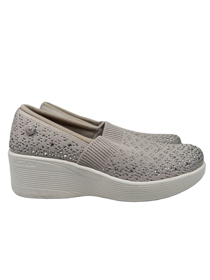 Skechers Women's Gray Martha Stewart Pier-Lite Reflection Wedge Sneakers - 7