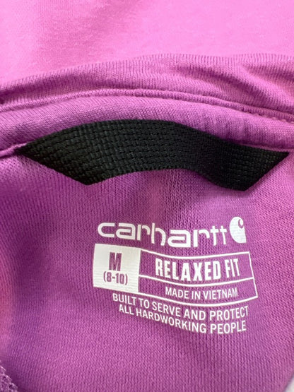 Carhartt Women’s Purple Relaxed Fit Long Sleeve Pullover Sweatshirt - M image 3