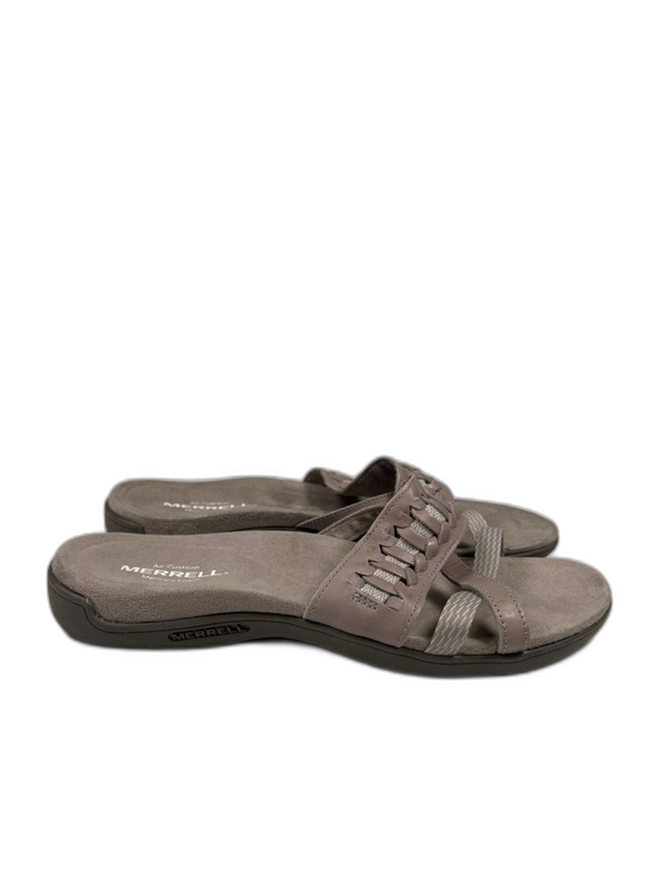 Merrell Women's Gray Moon Strappy Slide On Sandals - 8
