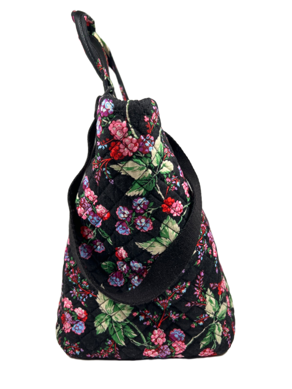 Vera Bradley Women's Black/Pink Winter Berry Change It Up Tote Bag Purse image 3