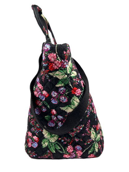 Vera Bradley Women's Black/Pink Winter Berry Change It Up Tote Bag Purse image 3