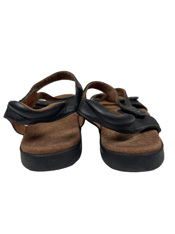 Taos Women's Black Leather Big Time Strappy Sandals - 9 image 4
