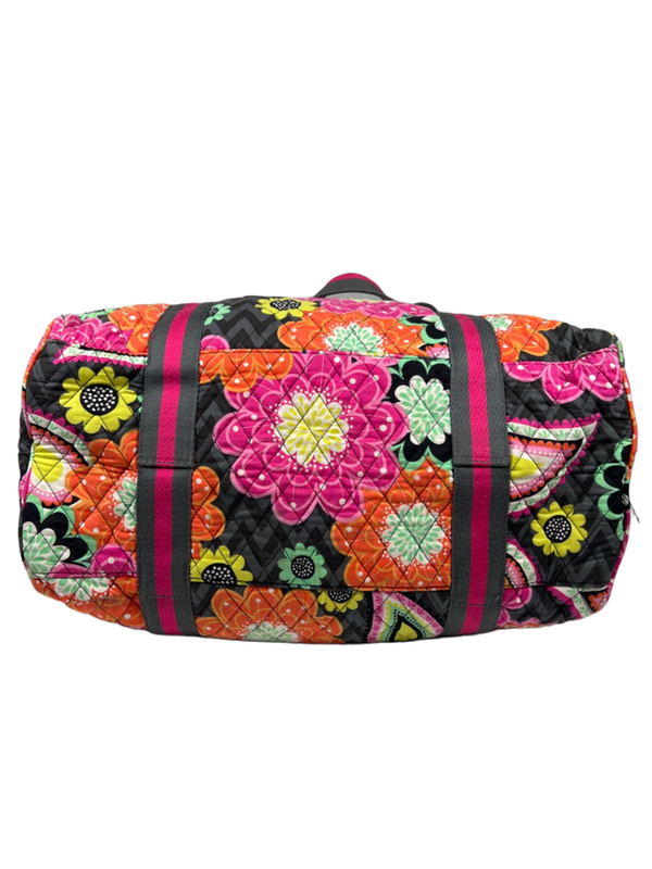 Vera Bradley Orange Ziggy Zinnia Floral Overnight Duffle Two Piece Bag Set image 6