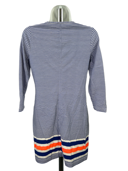 Lilly Pulitzer Women's Blue/White Striped Scoop Neck Half Sleeve Mini Dress - S image 2