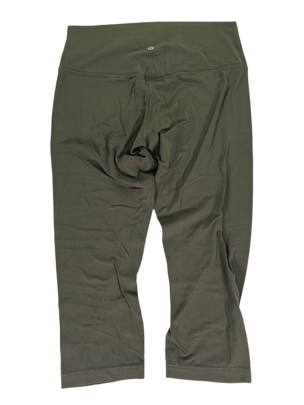 Lululemon Women's Green Dark Olive High Rise Align Crop Athletic Leggings - 12 image 2