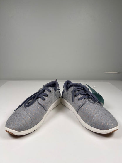 Toms Women's Blue Del Rey Chambray Metallic Polka Dot Lace Up Sneakers - 7 image 6