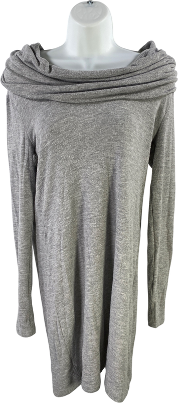 Michael Stars Women’s Gray Long Sleeve Cowl Neck Sweater Dress - XS