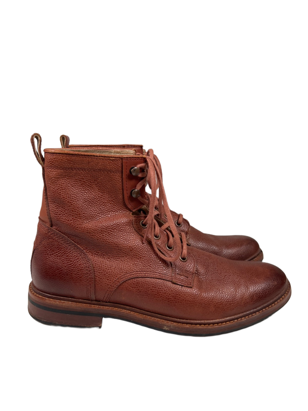 UGG Men's Brown Selwood Redwood Lace Up Ankle Work Boots - 8.5