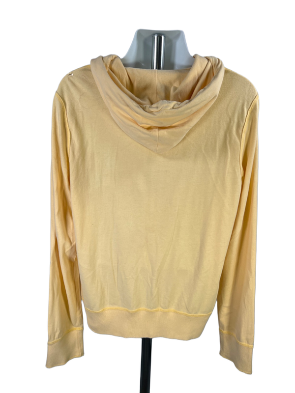 Abercrombie & Fitch Men's Yellow/White Cotton Graphic Zip Up Hooded Jacket - XL image 2